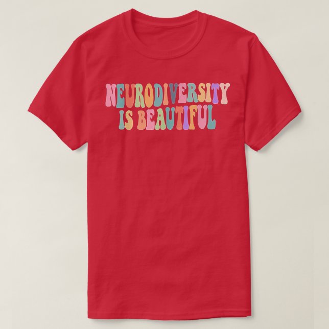 Camiseta Cute Retro Autism Awareness Neurodiversity Is Beau (Diseño del anverso)