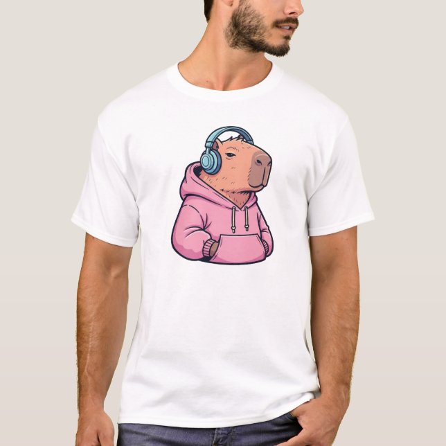 Camiseta Cute Retro Capybara Sudadera Cartoon (Anverso)