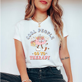 Camiseta Cute Retro Cool People Go to Therapy