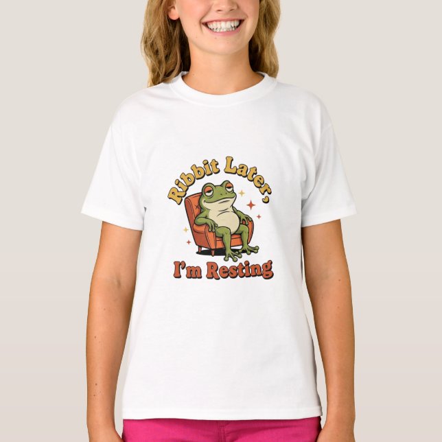 Camiseta Cute Retro Frog Girls Graphic T-Shirt (Anverso)
