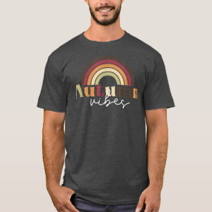 Camiseta Cute Retro Trendy Hermosa Otoño Vibes de Otoño Muj