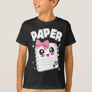 Camiseta Cute Rock Paper Scissors Halloween Disfraces Niños
