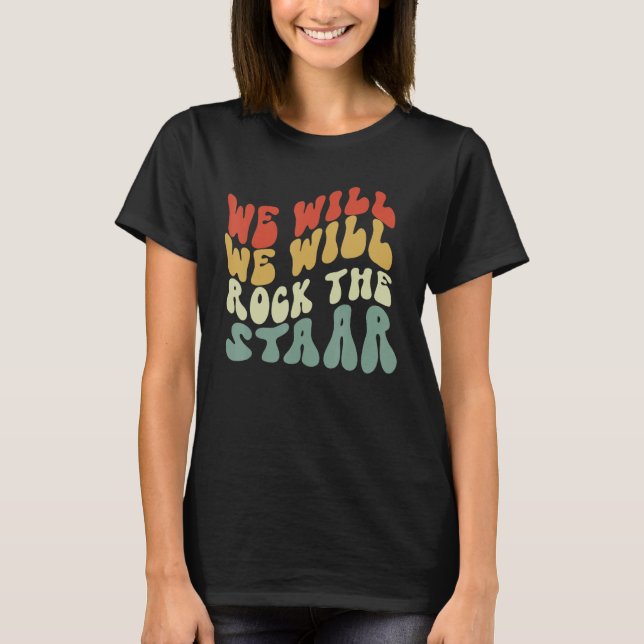 Camiseta Cute, rockearemos el Staar Testing Day Teacher Ki (Anverso)