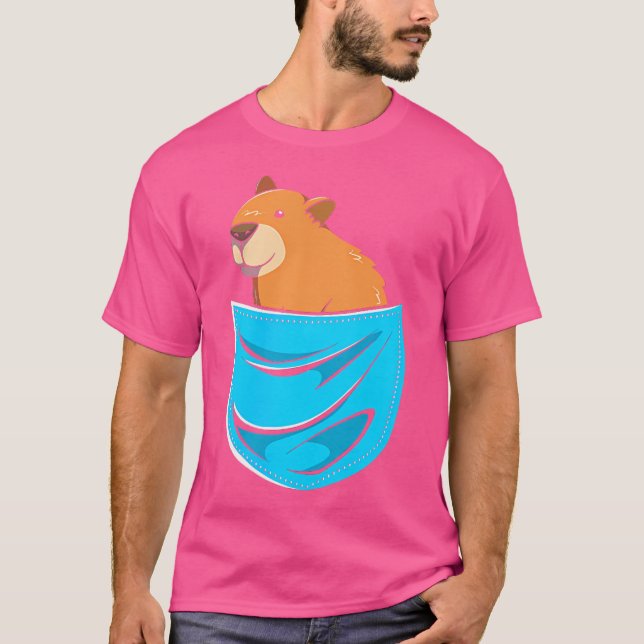 Camiseta Cute Rodent Pocket Capybara (Anverso)