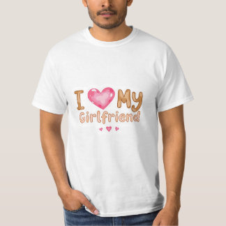 Camiseta Cute romantic l love my girlfriend