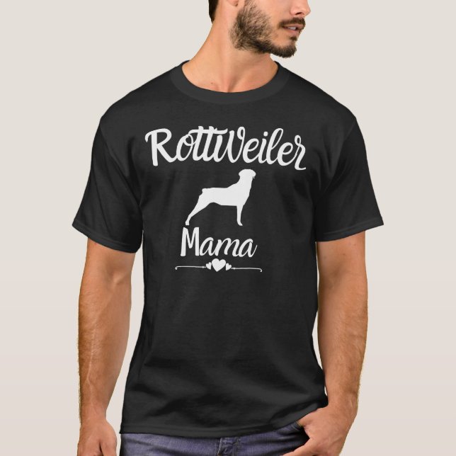Camiseta Cute Rottweiler Mama Dog (Anverso)