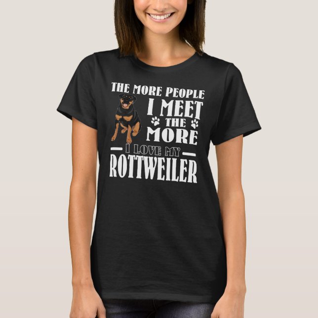 Camiseta Cute Rottweiler Perfecto Amo Mi Rottweiler (Anverso)