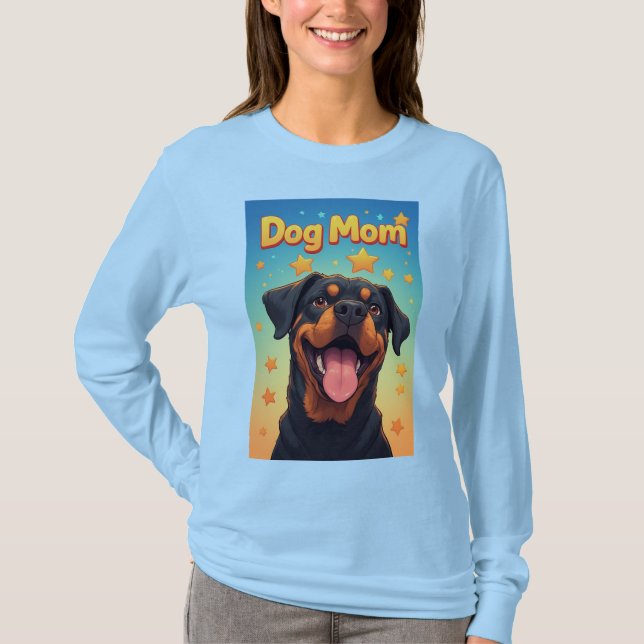 Camiseta Cute Rottweiler Portrait For Dog Lovers And Gifts (Anverso)