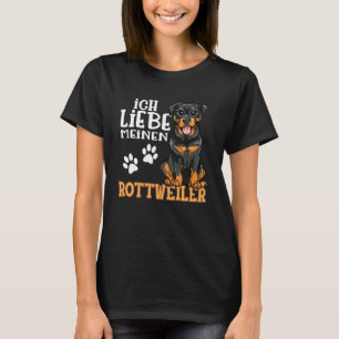 Camiseta Cute Rottweiler Rotti Dog Ich Liebe Meine Rottweil