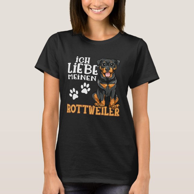 Camiseta Cute Rottweiler Rotti Dog Ich Liebe Meine Rottweil (Anverso)