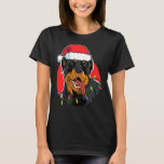 Camiseta Cute Rottweiler Santa Christmas Tree<br><div class="desc">Cute Rottweiler Santa Christmas Tree.</div>