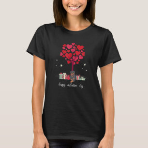 Camiseta Cute Rottweiler Valentine Heart Tree Dog Valentine