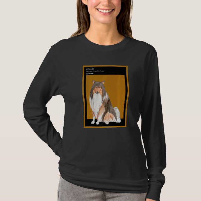 Camiseta Cute Rough Collie Dog  Dog  Herding Dogs (Anverso)
