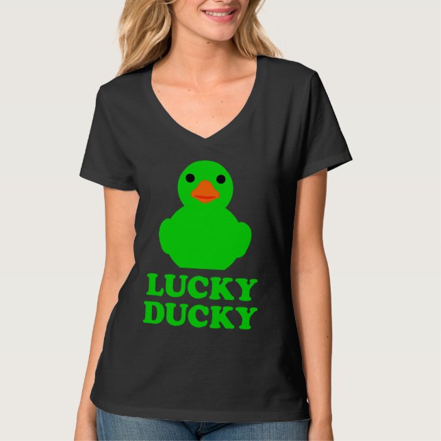 Camiseta Cute Rubber Duck Lucky Ducky Quack Cool Animal Gra (Anverso)