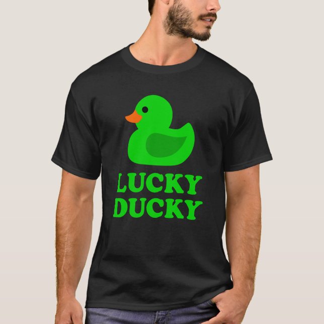 Camiseta Cute Rubber Duck Lucky Ducky Quack Cool Animal Gra (Anverso)