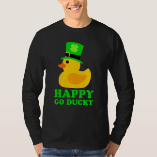 Camiseta Cute Rubber Duck Lucky Four Leaf C Leprechaun Hat