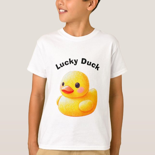Camiseta Cute Rubber Ducky Shirt with Customizable Text (Anverso)