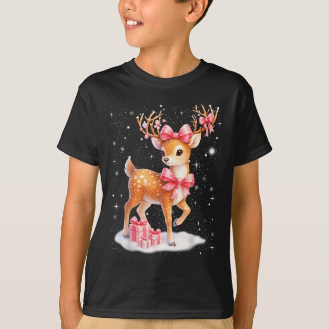 Camiseta Cute Rudolph Nk Coquette Pajamas Christmas Xmas Gi (Anverso)
