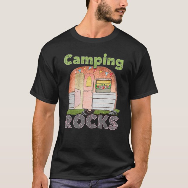Camiseta Cute Rv Camper Camping Rocks (Anverso)
