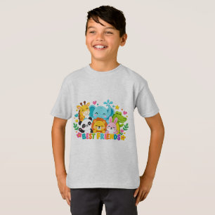 Camiseta Cute Safari Animales de la Jungla Mejores Amigos C