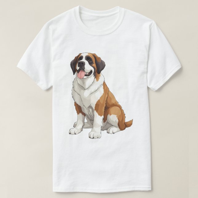 Camiseta Cute Saint Bernard Dog  (Diseño del anverso)