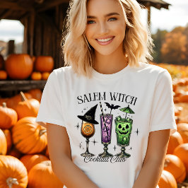 Camiseta Cute Salem Witch Cocktail Club Halloween Tshirt