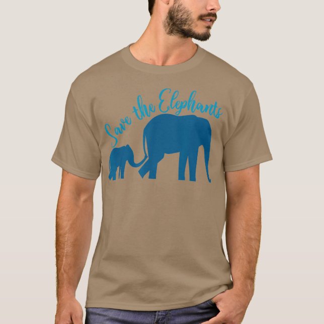 Camiseta Cute Salve a los Elefantes Hermoso Elefante (Anverso)