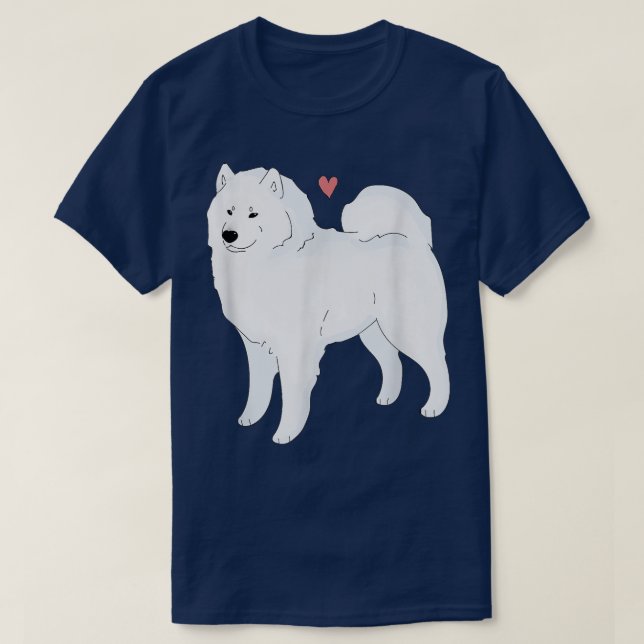 Camiseta Cute Samoyed Sammy Dog Love (Diseño del anverso)