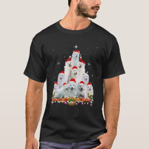Camiseta Cute samoyoyen árbol de Navidad Perro Santa Navida