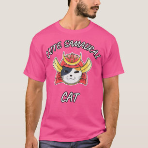 Camiseta Cute samurai gato regalo gato amante