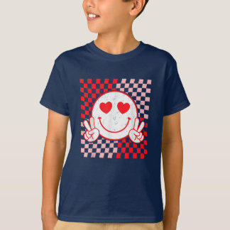 Camiseta Cute San Valentín Víbes sonríe Face San Valentín