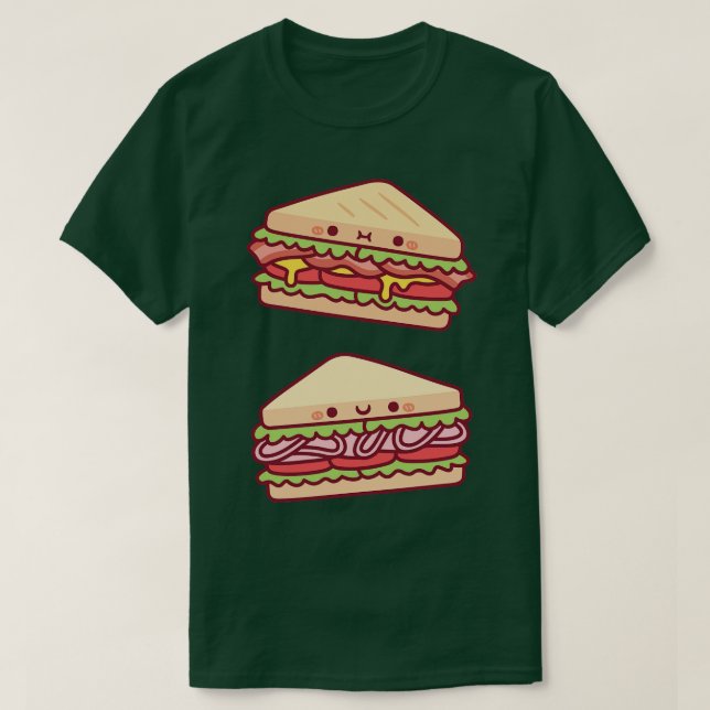 Camiseta Cute Sandwiches Doodles (Diseño del anverso)