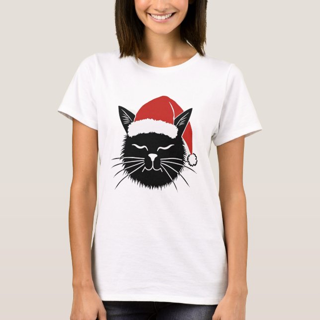 Camiseta Cute Santa Cat Lover Christmas Men Women Kids T-Sh (Anverso)