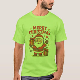 Camiseta  Cute Santa Claus Christmas Art –  Merry Christmas