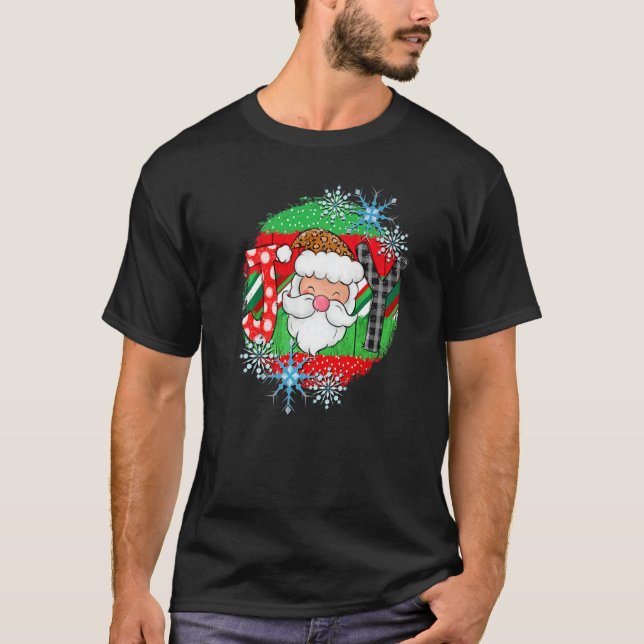 Camiseta Cute Santa Claus JOY Christmas Holiday Jolly St Ni (Anverso)