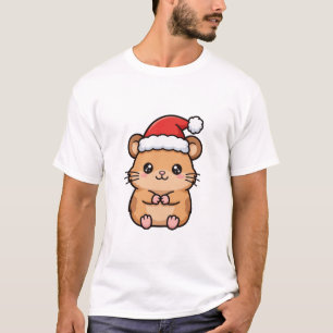 Camiseta Cute Santa Hámster Navidad