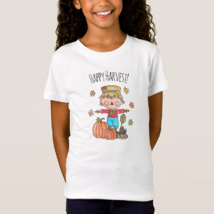 Camiseta Cute Scarecrow Happy Harvest