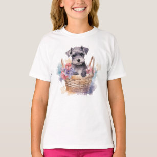 Camiseta Cute Schnauzer Puppy