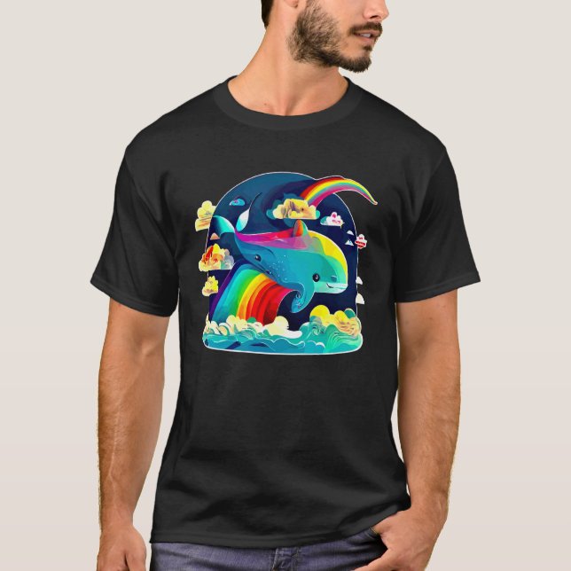 Camiseta Cute Sea Creatures Sea Unicorn Mammal Narwhal (Anverso)