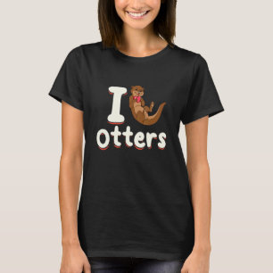 Camiseta Cute Sea Otter I Love Otters