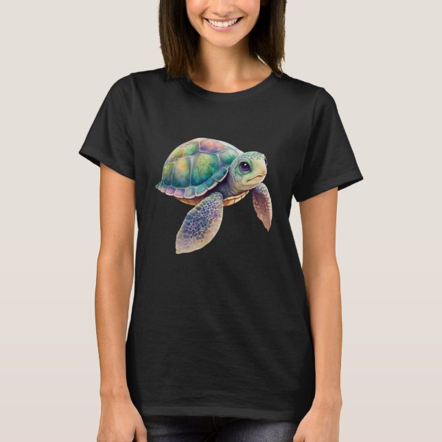 Camiseta Cute Sea Turtle Graphic (Anverso)