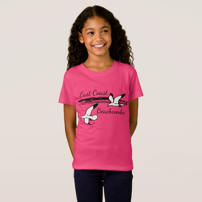 Camiseta Cute Seagull Beach East Coast Beachcomber (Anverso completo)