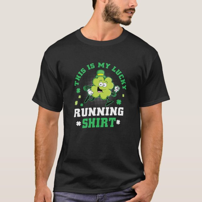Camiseta Cute Shamrock Running St Patricks Day Lucky Runnin (Anverso)