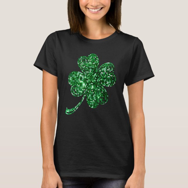 Camiseta Cute Shamrock St Patricks Day Irish Pattern (Anverso)