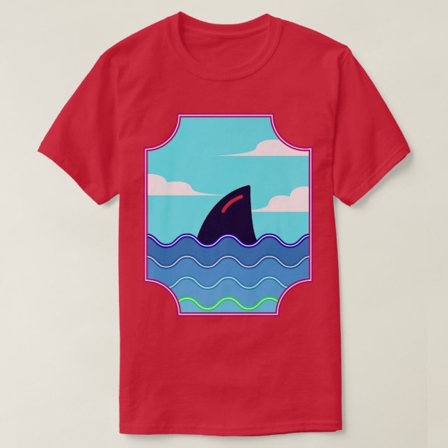 Camiseta Cute Shark Fin for Shark Lovers (Diseño del anverso)
