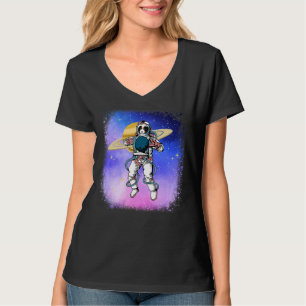 Camiseta Cute Sheepadoodle Dog & Astronauta Helmet Galaxy O