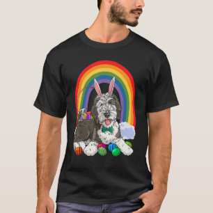 Camiseta Cute Sheepadoodle Happy Easter Eggs Bunny Dog Kids