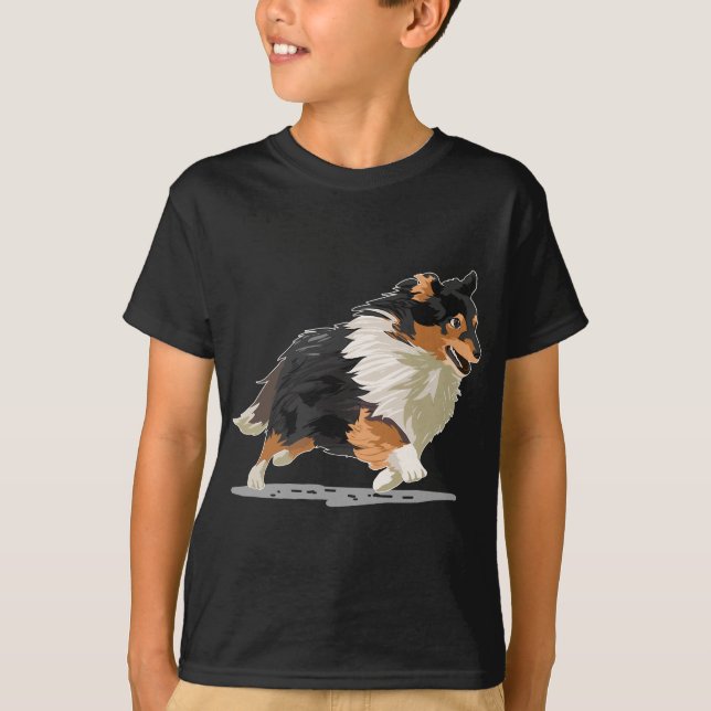 Camiseta Cute Sheltie Shetland Sheepdog Agility Dog Sport (Anverso)