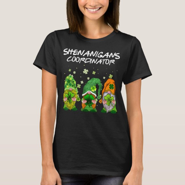 Camiseta Cute Shenanigans Coordinator St Patricks Day Gnome (Anverso)