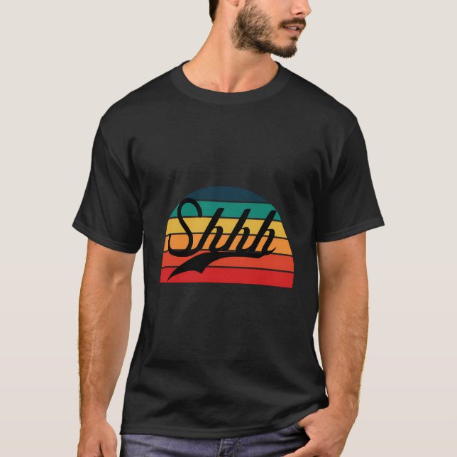 Camiseta Cute - Shhh Sunset - Desi de texto negro simple de (Anverso)